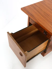 Mid-Century Modern Walnut Executive Desk by Edward Wormley for Dunbar, 1950s